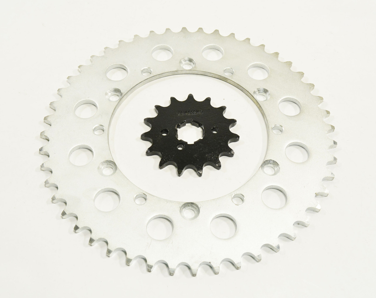 1990-1998 Kawasaki KX250 250 15 Tooth Front and 48 Tooth Rear Silver Sprocket