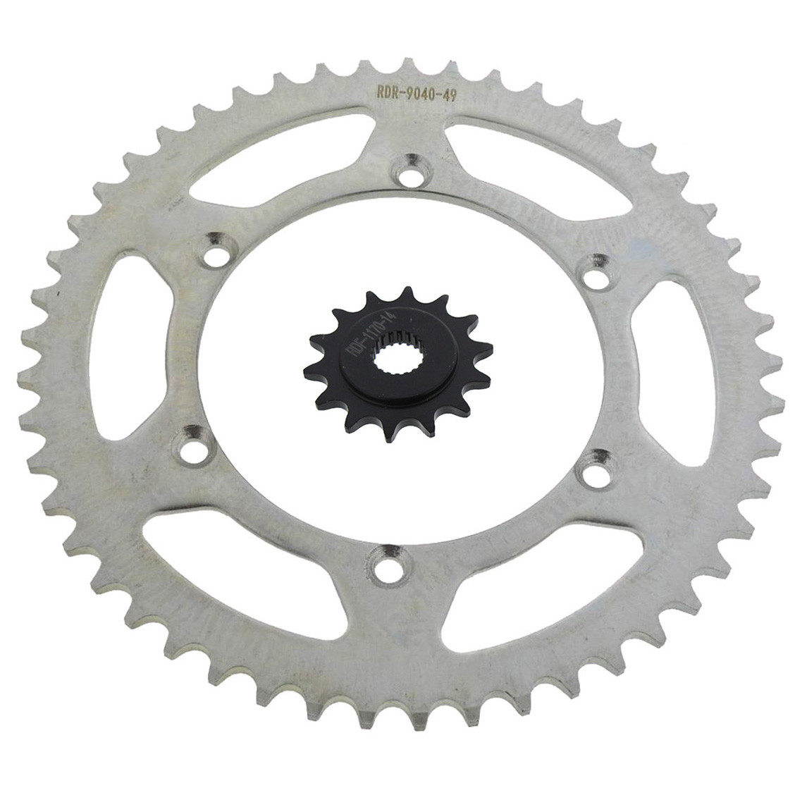 Sprocket set for Kawasaki KX250 F 250 2006 - 2014 14 Tooth Front & 49 Tooth Rear