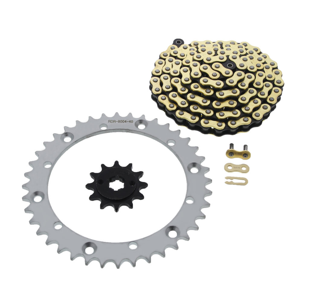 CZ 92L Gold MX Chain & Silver Sprocket 12/40 fits 1992-1995 Yamaha 200 Blaster