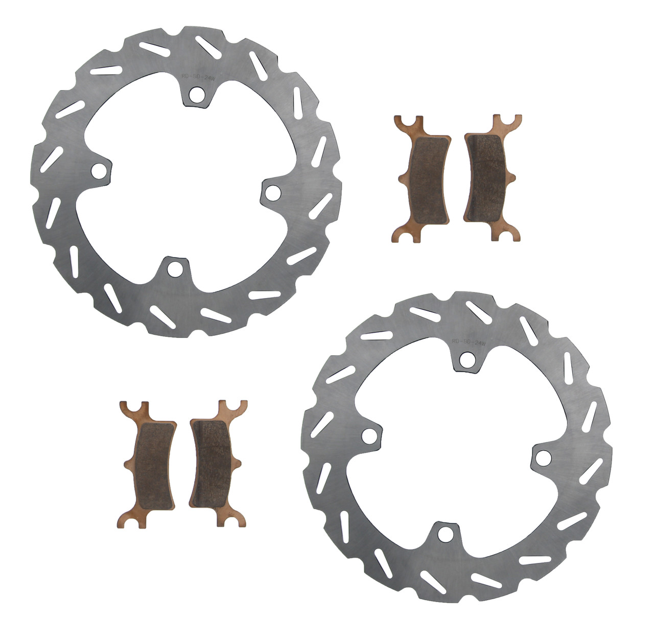 2009 Polaris Sportsman X2 500 EFI Quad Rear RipTide Brake Rotors & Brake Pads