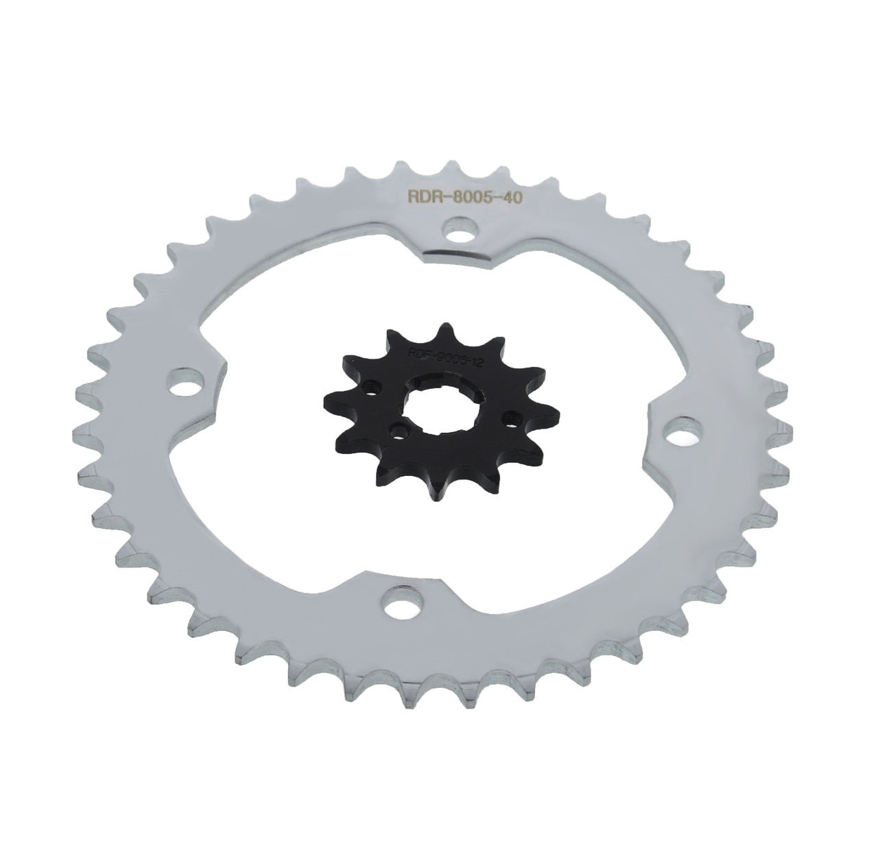 Sprockets for Yamaha Raptor 350 YFM350 2004 - 2006 Front 12T & Rear 40T Silver