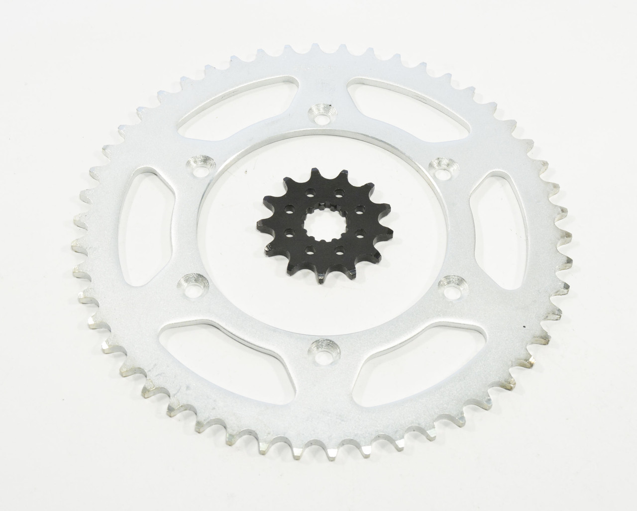10-17 Yamaha YZ250 13 Tooth Front & 50 Tooth Rear Silver Sprocket Hardened Steel