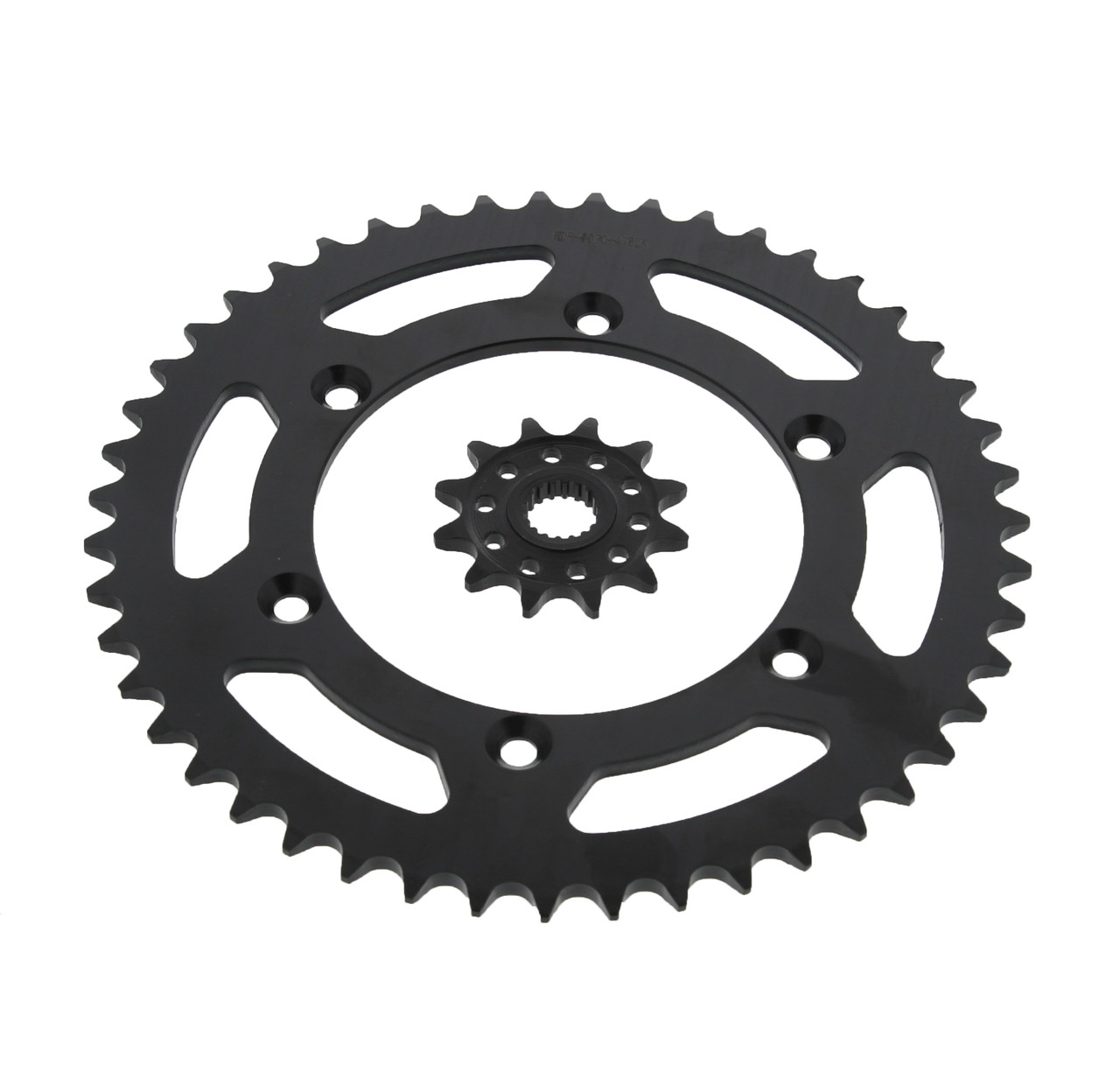 12 Tooth Front and 47 Tooth Rear Black Sprockets fit Suzuki RM-Z250 2007 - 2012