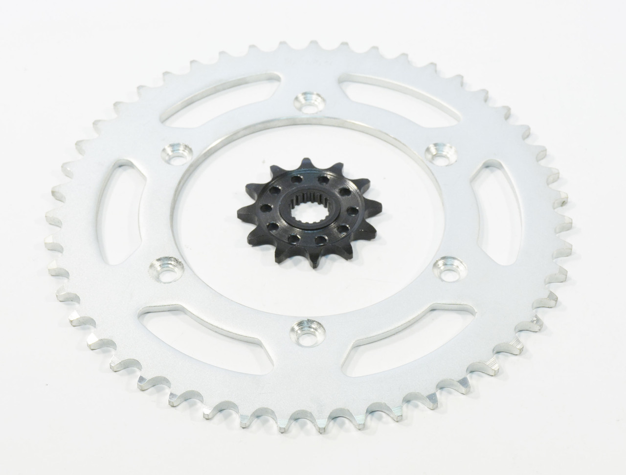 12 Tooth Front and 47 Tooth Rear Silver Sprockets fit Suzuki RM-Z250 2007 - 2012