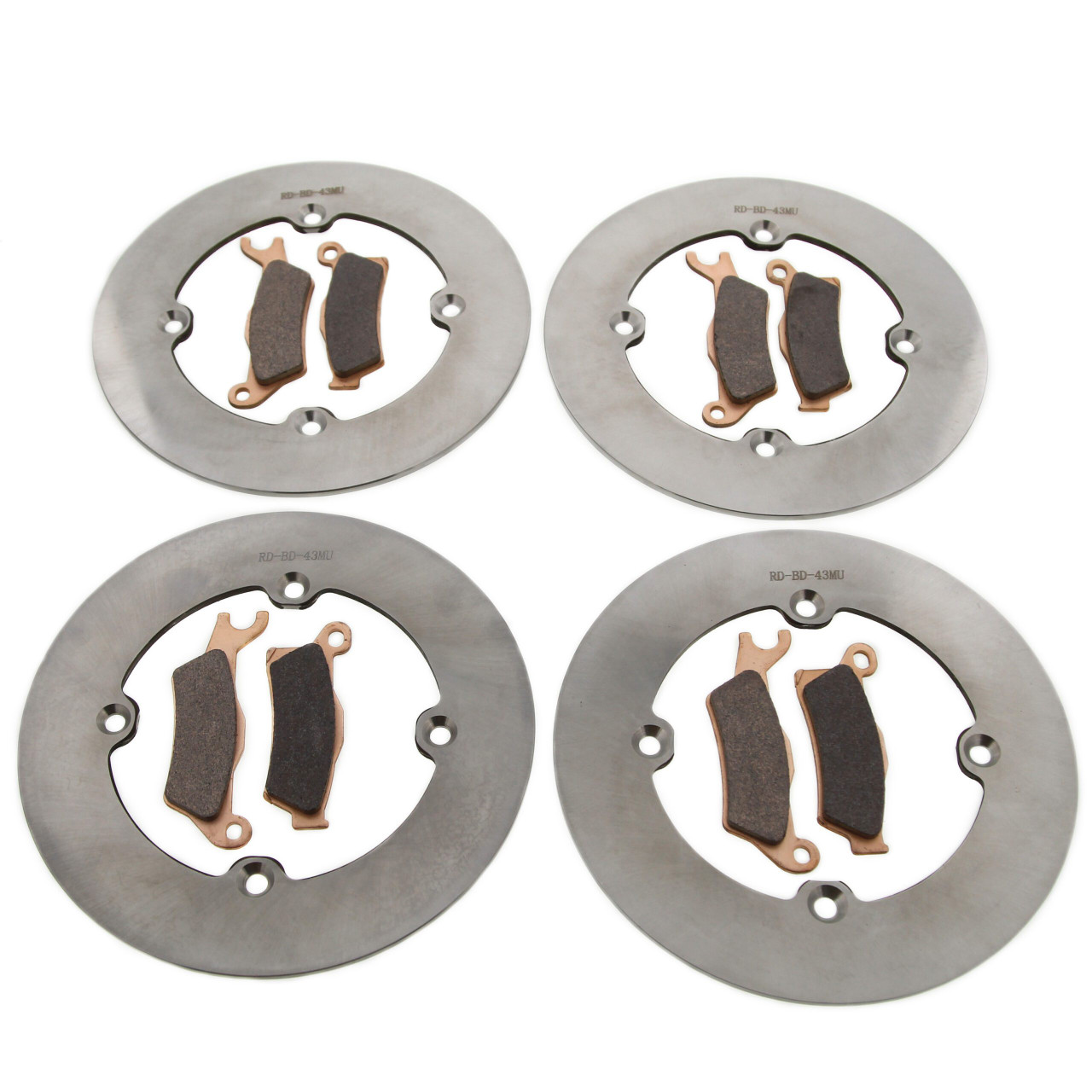 Brake Rotors & Pads for Can-Am Outlander DPS 650 6x6 2016-2022 Front Rear MudRat