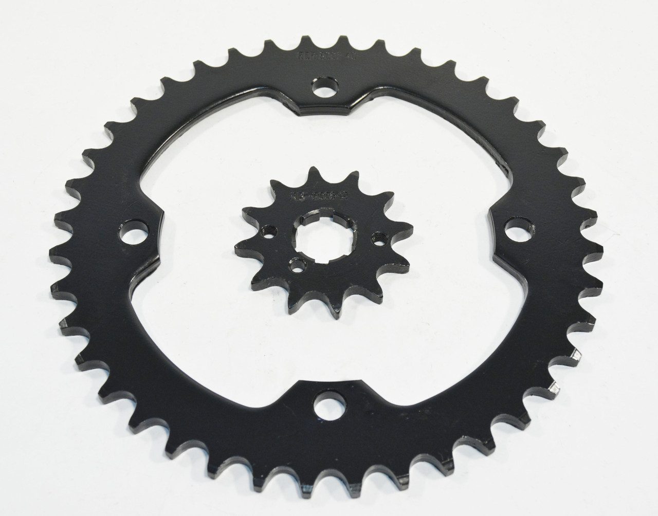 2010-2013 Yamaha Raptor YFM350 12 Tooth Front & 40 Tooth Rear Black Sprocket