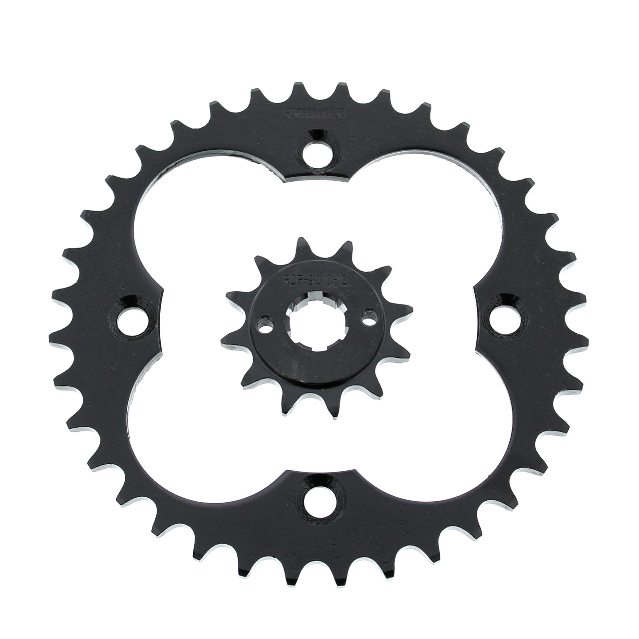 1986- 1989 Honda 250R TRX250R 12 Tooth Front & 36 Tooth Rear Silver Sprocket