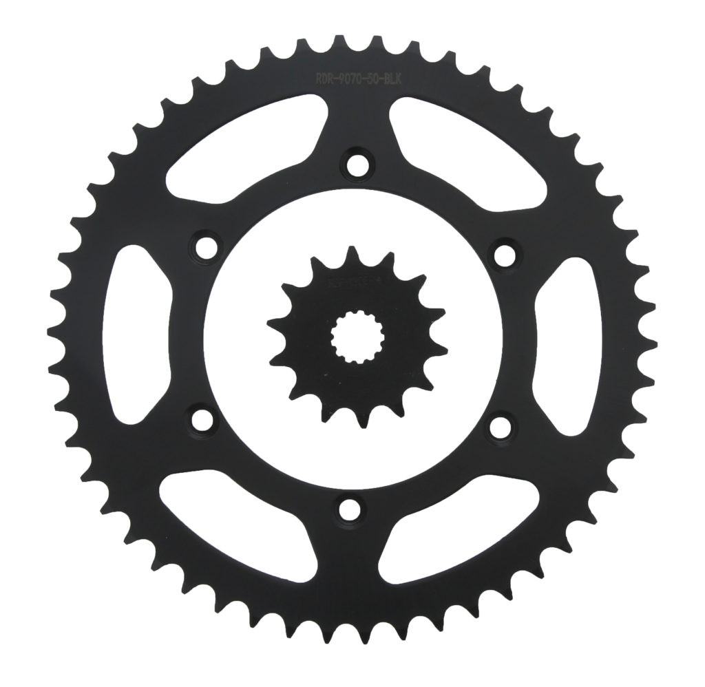 Sprockets for Kawasaki KLX400 2003 Front 14 Tooth & Rear 50 Tooth Black Sprocket