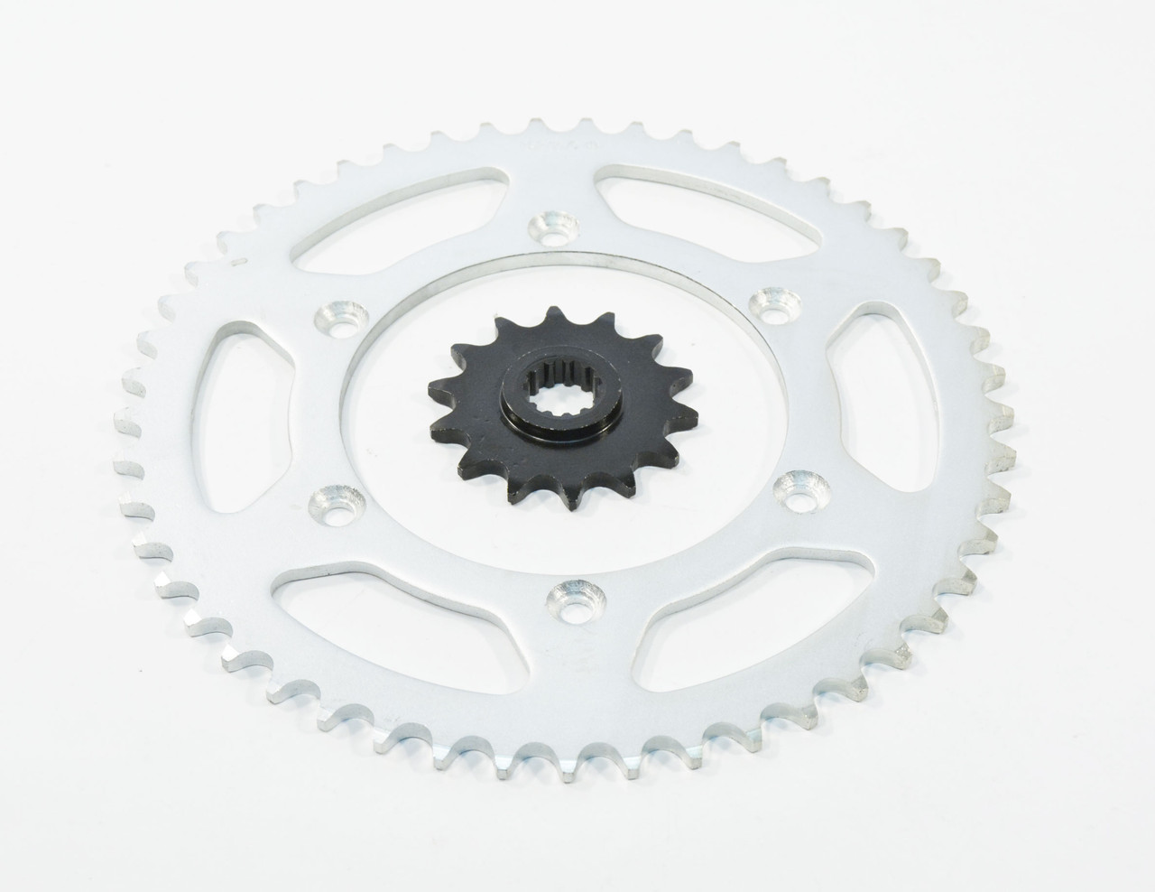 Sprockets for Kawasaki KLX400 400 2003 14 Tooth Front and 49 Tooth Rear Silver