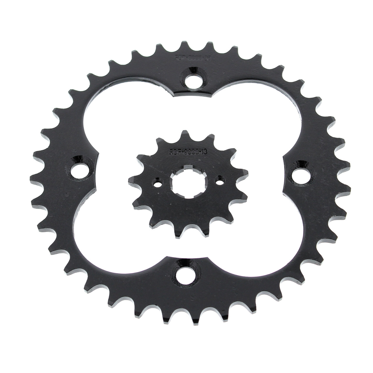 1991 1992 Honda TRX250R 250R 13 Tooth Front & 36 Tooth Rear Silver Sprocket