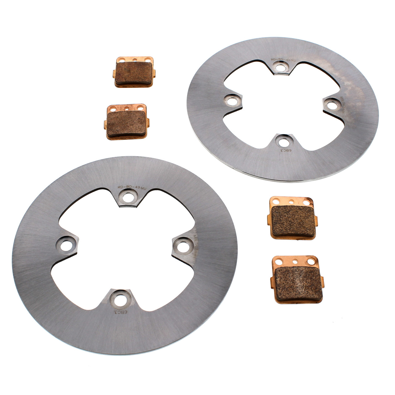 2007-2009 Kawasaki KVF360 2X4 Prairie Front MudRat Brake Rotors and Brake Pads
