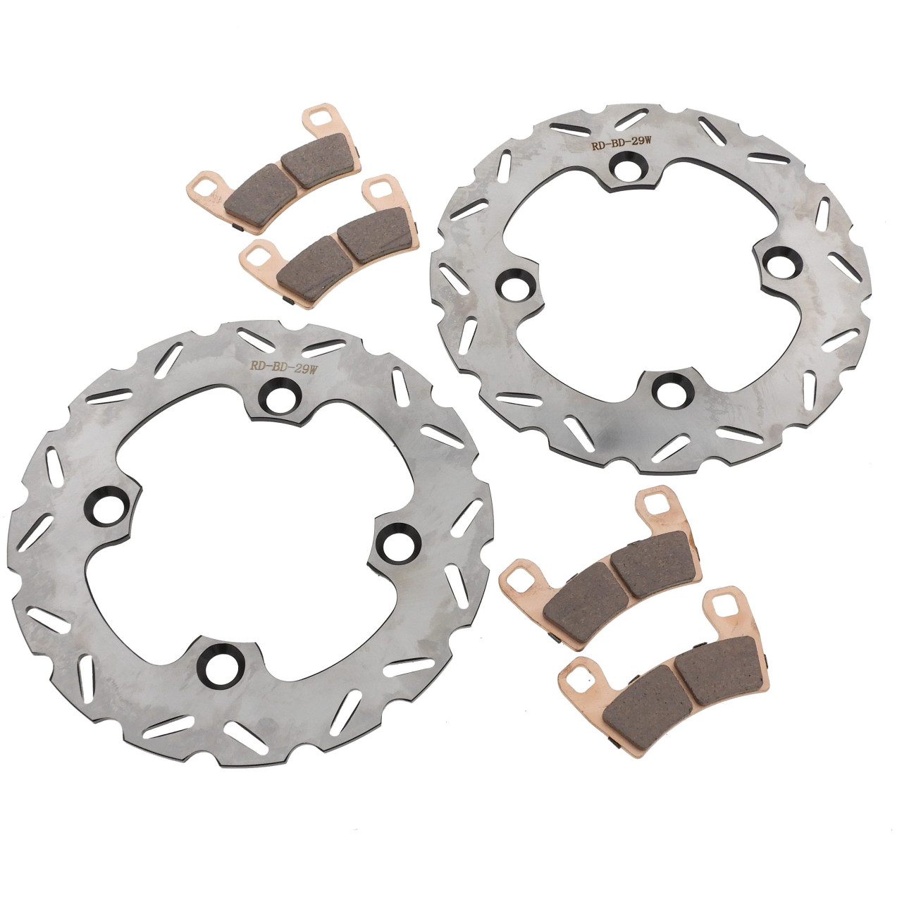 RipTide Front Brake Rotors and Brake Pads fits 2016 2017 Polaris 1000 RZR S EPS
