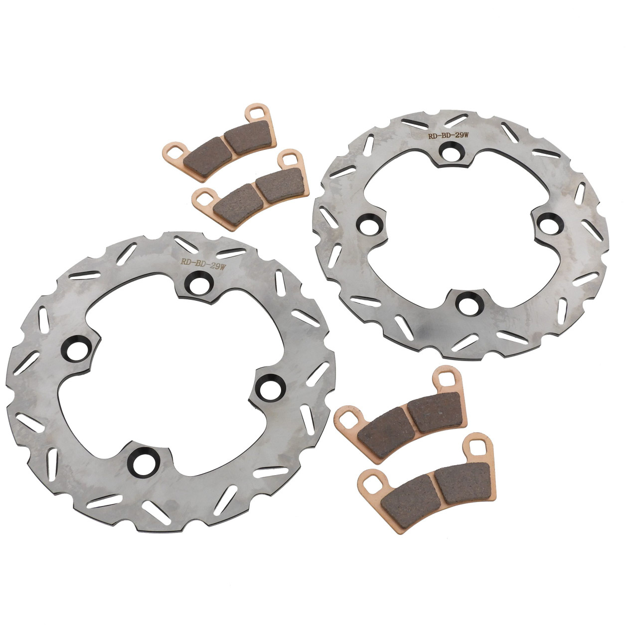 Rear RipTide Brake Rotors and Brake Pads fits 2016 2017 Polaris Razor RZR 900 XC