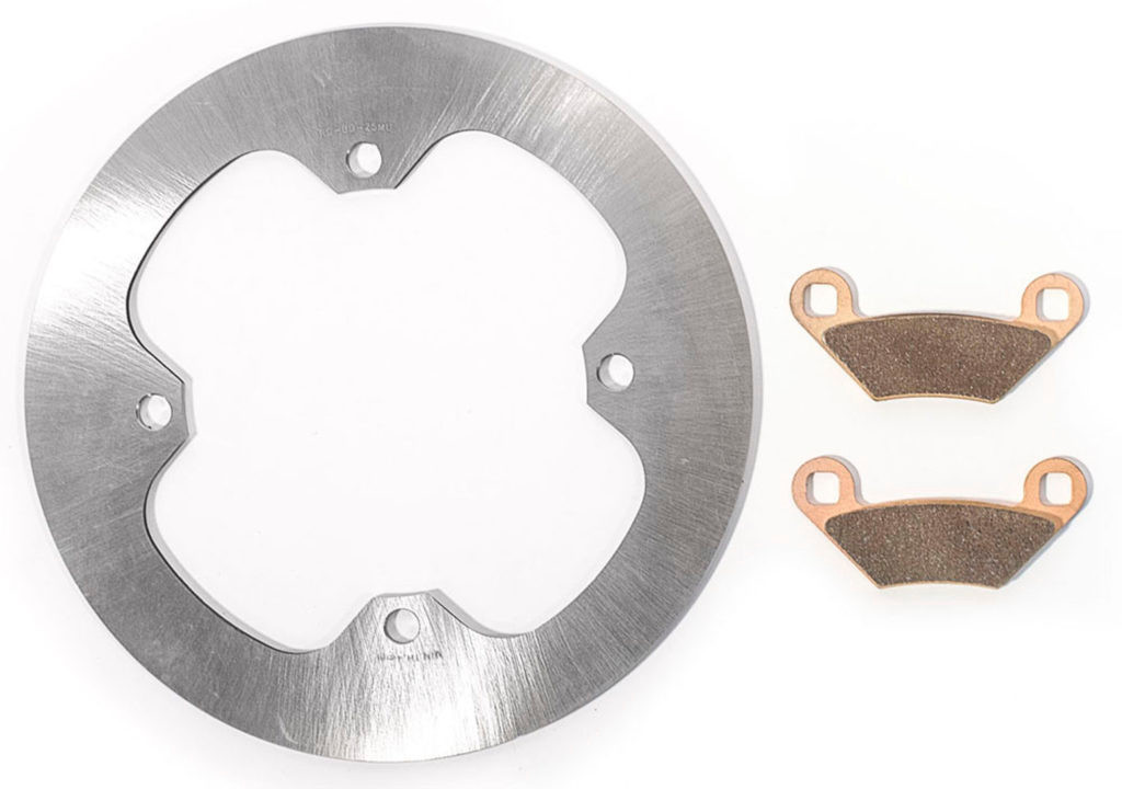 Rear MudRat Brake Rotor & Brake Pads fits 2014 Polaris Sportsman 850 Touring EPS