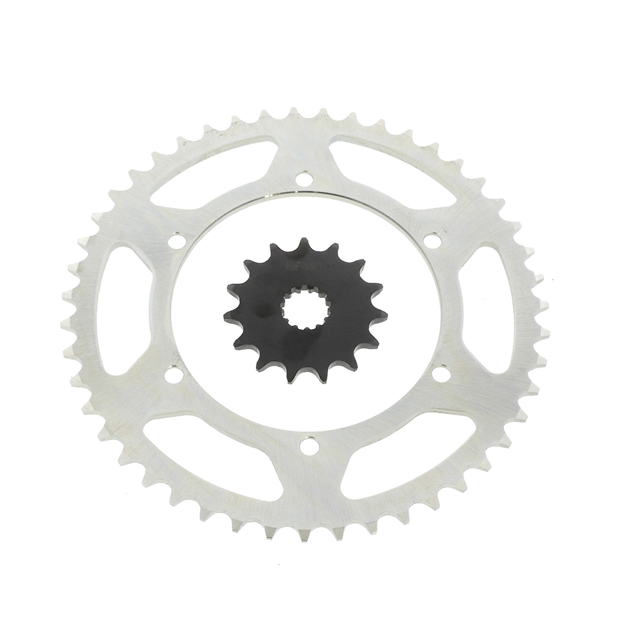 2004 - 2007 Kawasaki KLX300 15 Tooth Front & 47 Tooth Rear Silver Sprocket