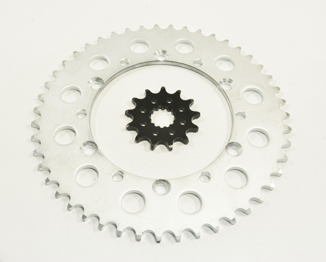1999-2008 Kawasaki KX250 250 13 Tooth Front and 47 Tooth Rear Silver Sprocket