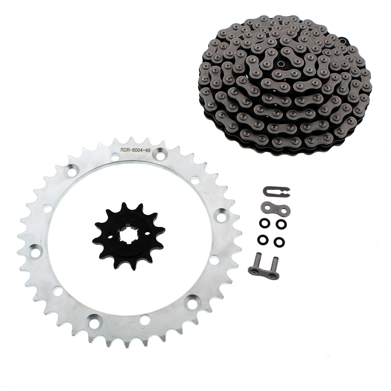 CZ 92L ATV X Ring Chain & Silver Sprocket 12/40 00-03 Yamaha 200 Blaster YFS200