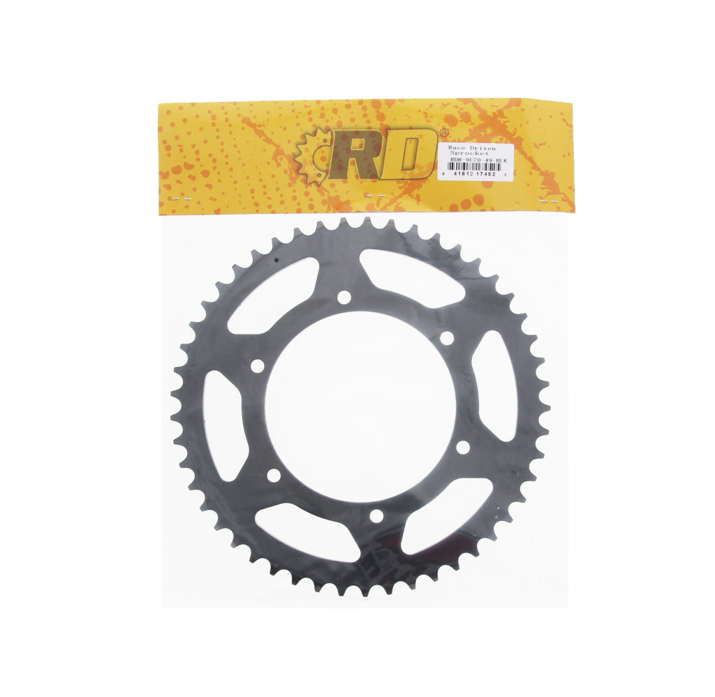 Sprocket for Kawasaki KLX400 2003 Rear 49 Tooth Black Sprocket by Race-Driven