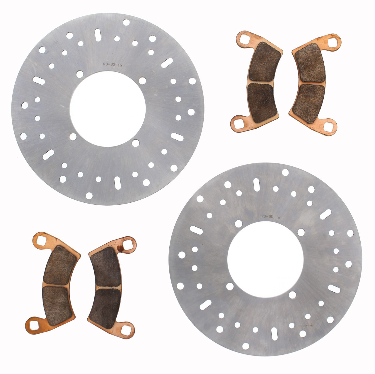 Brake Rotors and Pads for Polaris Ranger XP 700 2008 Front Brakes by Race-Driven