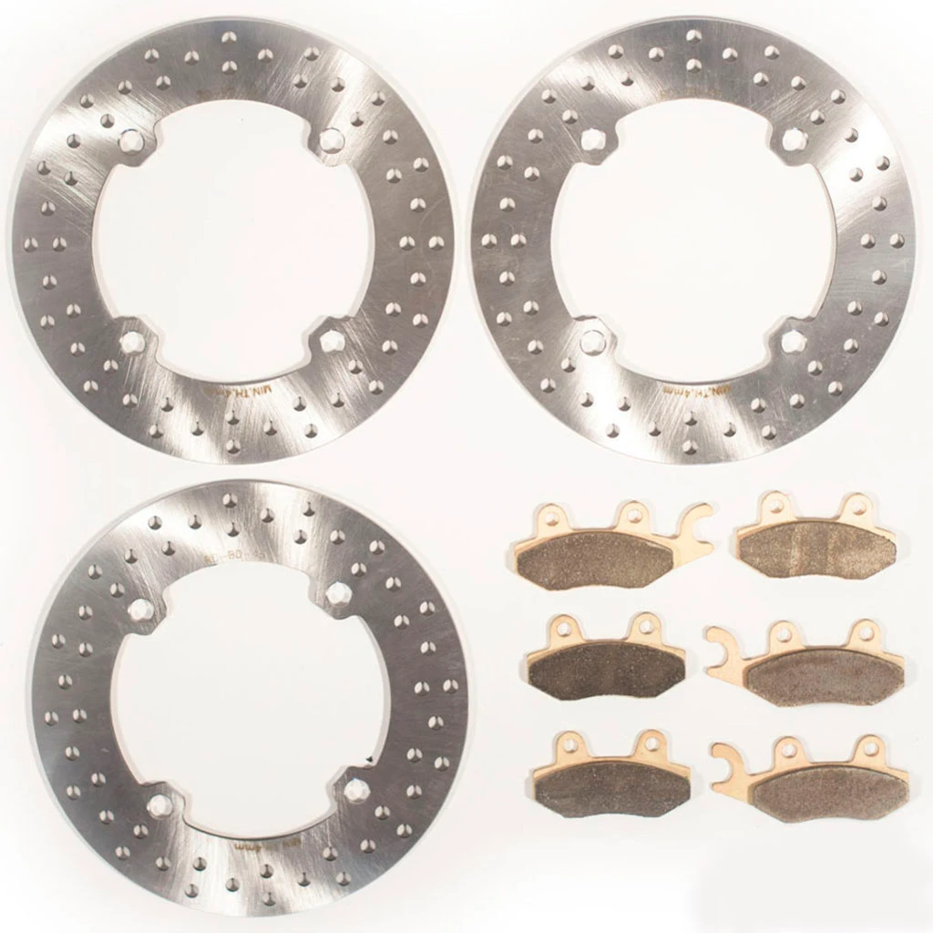 Brake Rotors & Brake Pads fit Can-Am Commander 800R 2011 - 2020 Front & Rear
