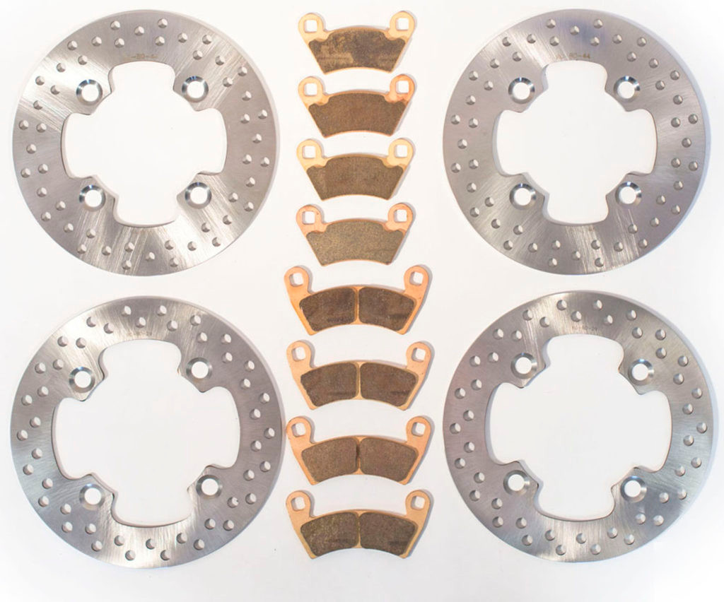2014 Polaris RZR 900 Razor Front & Rear Brake Rotors Discs & MudRat Brake Pads