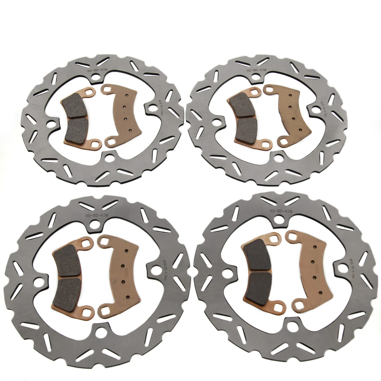 Brake Rotors & Brake Pads fit Polaris RZR RS1 2018 - 2022 Front & Rear RipTide