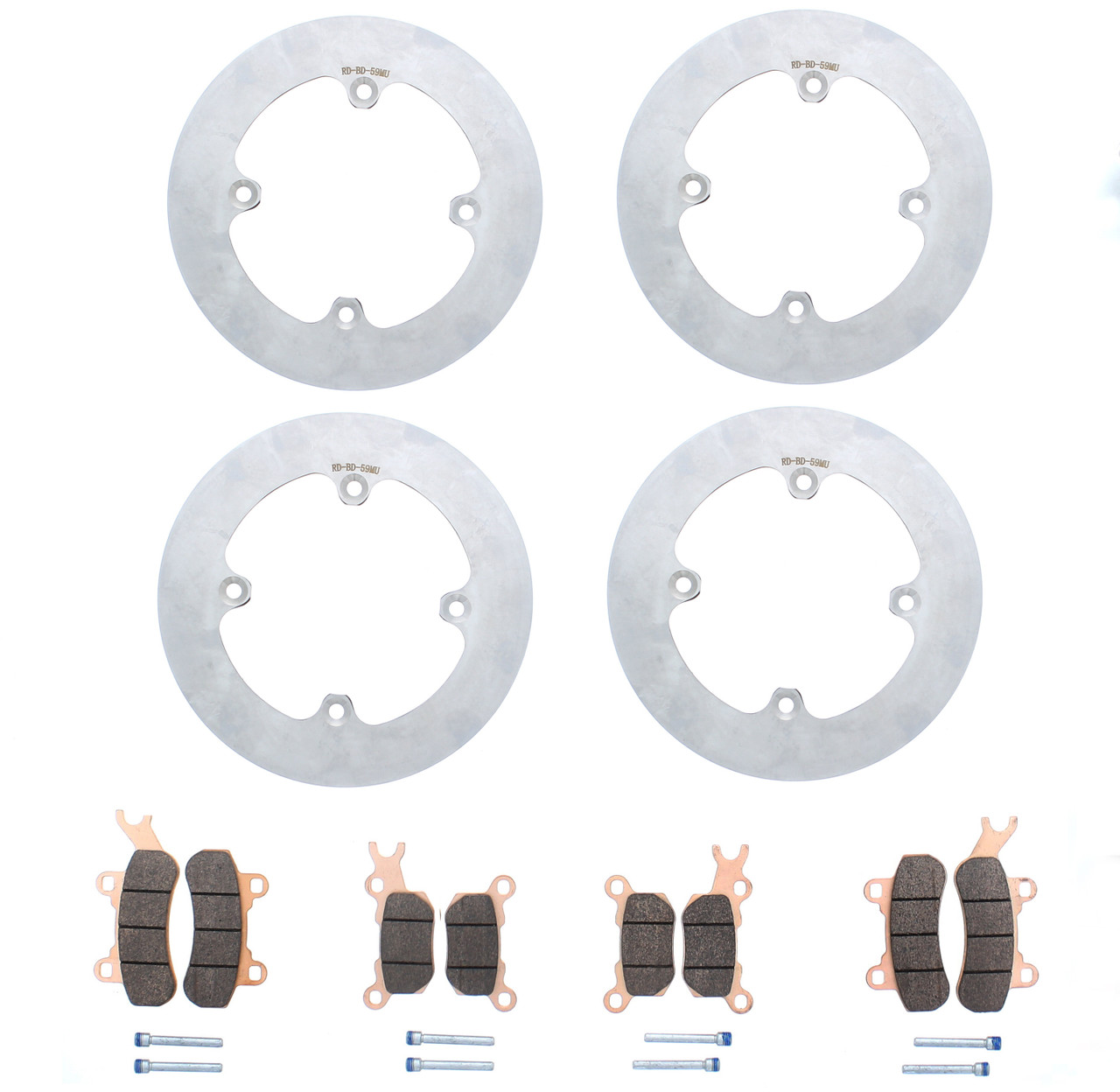 Brake Rotors & Pads fit Can-Am Defender HD10 XMR 2018 - 2023 Front & Rear MudRat