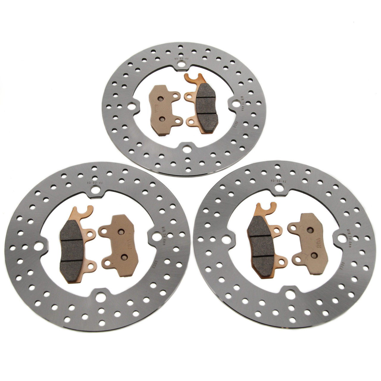 2011-2015 Can-Am Commander 1000 4x4 Front & Rear Brake Rotors & Brake Pads