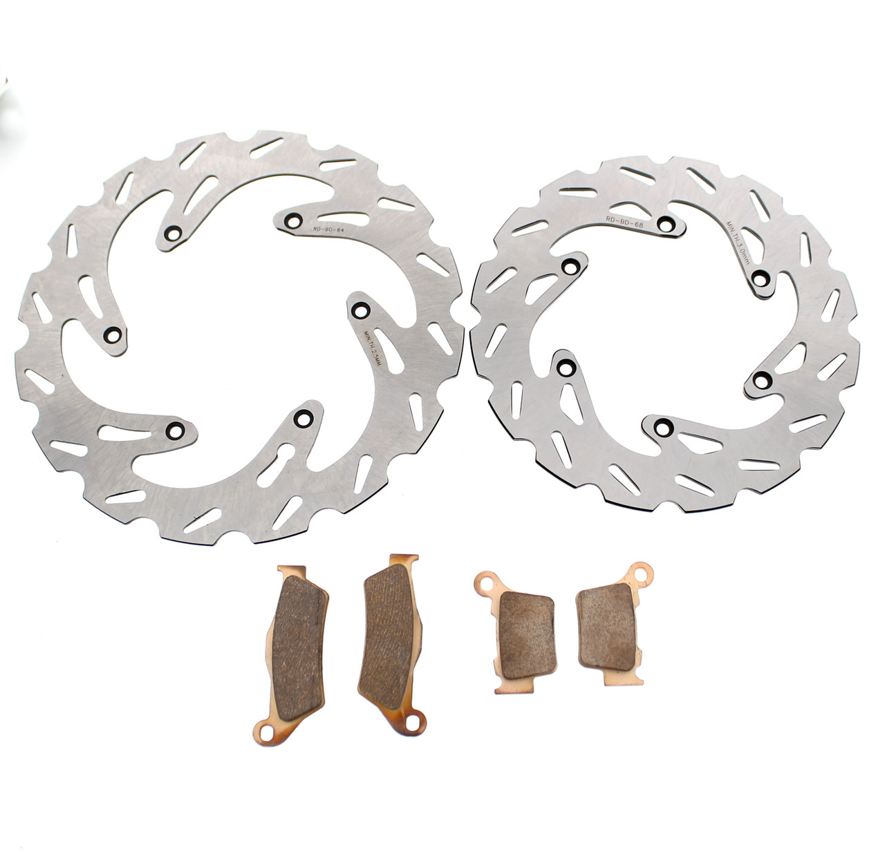 Front & Rear Brake Rotors & Brake Pads fit GASGAS EC 300 2021 - 2025 RipTide