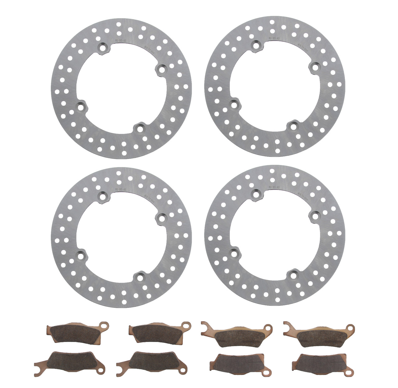 Brake Rotors & Brake Pads fit Can-Am Renegade 1000 2012 - 2019 Front & Rear