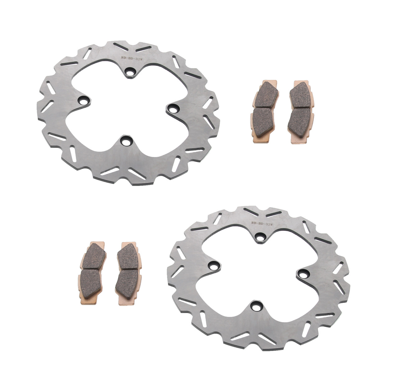 Brake Rotor & Brake Pads for Yamaha YXZ1000 R SS SE 2017 2018 Rear Race-Driven