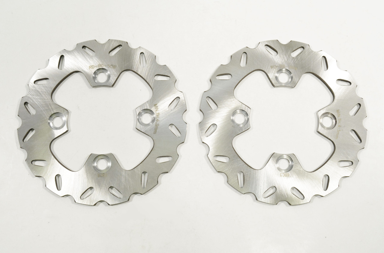 Front RipTide Brake Rotors & Brake Pads 2013 Kawasaki Teryx4 750 KRF750 4x4 LE