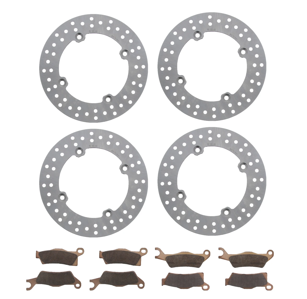 Brake Rotors & Brake Pads for Can-Am Outlander XT 6X6 650 2015-2022 Front & Rear