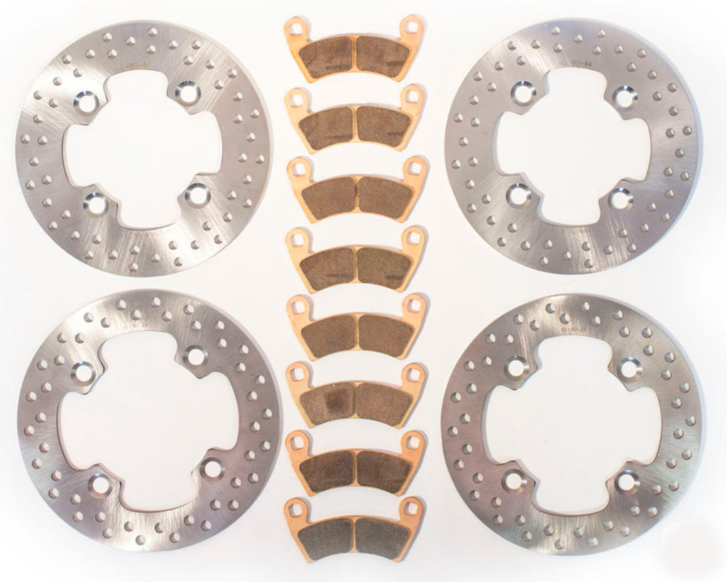 2012 2013 Polaris RZR XP 4 900 Front and Rear Brake Rotors and Brake Pads