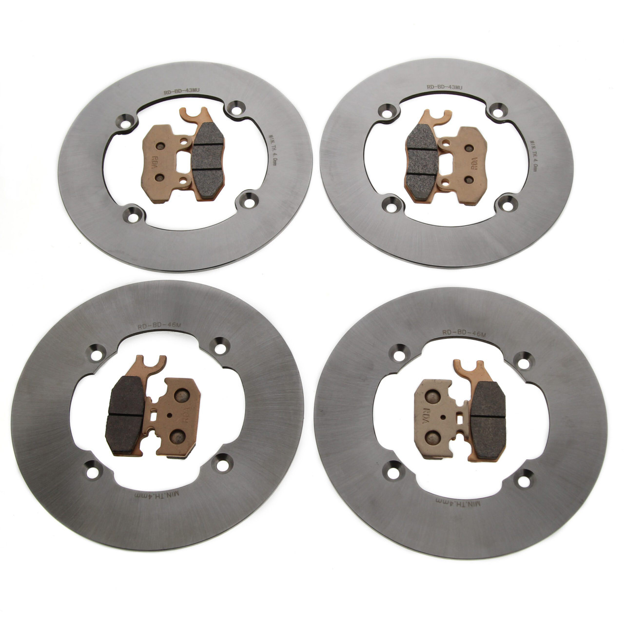 14 Can-Am Maverick XRS DPS 1000R Front & Rear MudRat Brake Rotors & Brake Pads