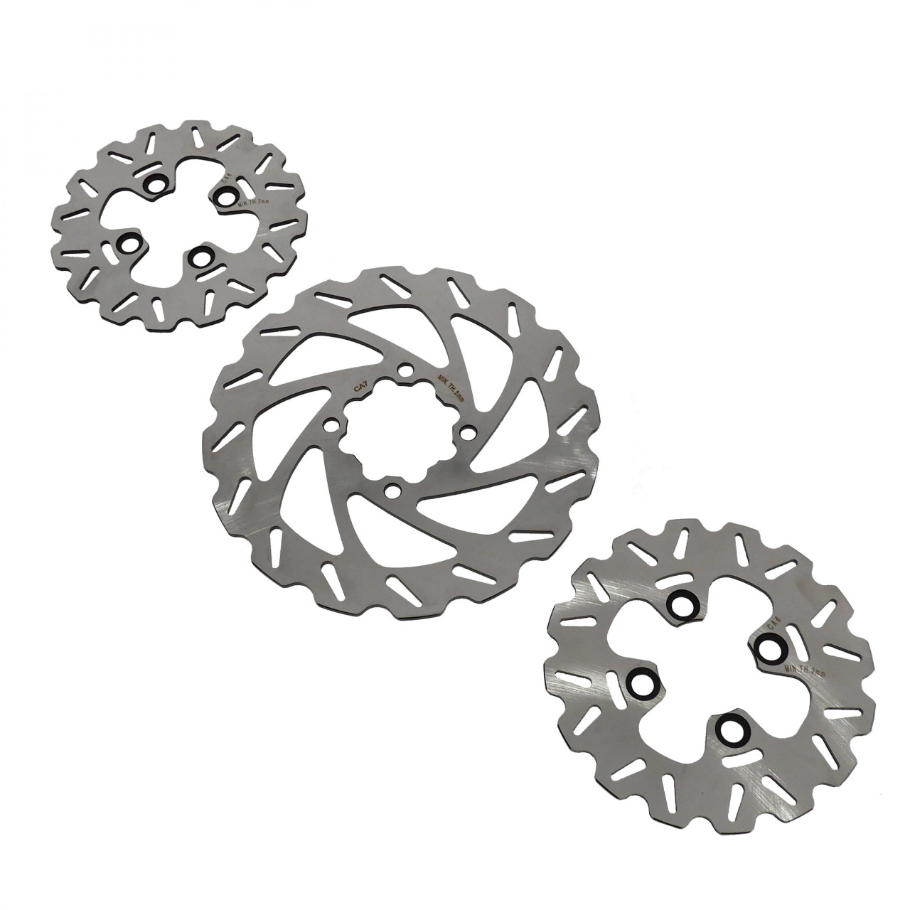 Brake Rotors for Yamaha Warrior 350 YFM350 1989 Front and Rear RipTide Discs