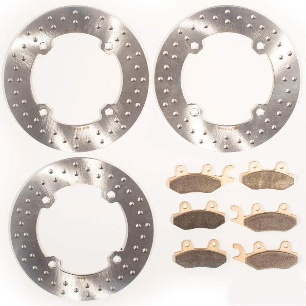 2012-2017 Can-Am Commander LTD 1000 Front & Rear Brake Rotors & Brake Pads