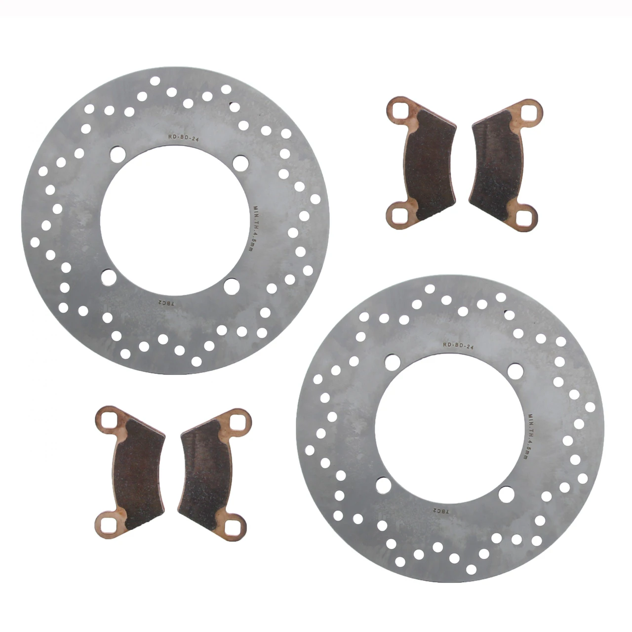 Rear Brake Rotors & MudRat Brake Pads 2010 2011 Polaris Ranger XP 800 EPS 4x4