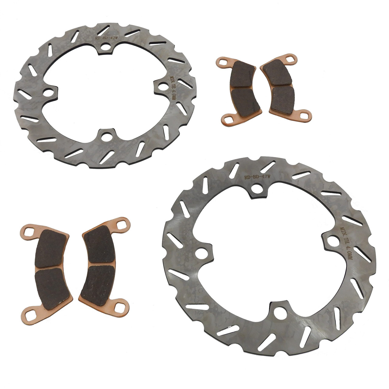 Brake Rotors and Brake Pads fit Polaris General XP 1000 2020-2026 Front RipTide