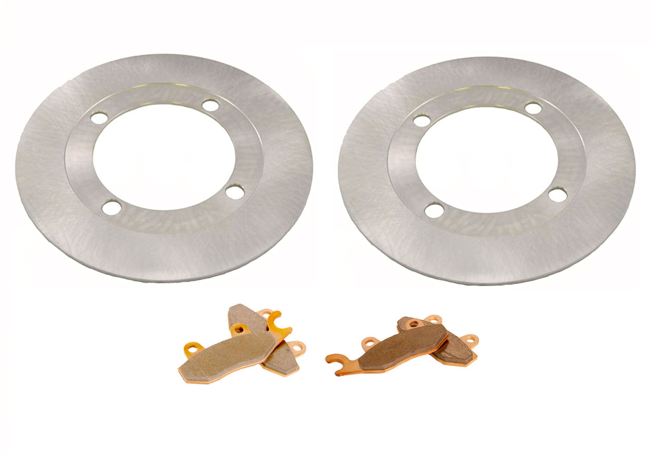 Brake Rotors & Brake Pads 2008 2009, 11-13 Yamaha Rhino YXR700 Rear Race-Driven