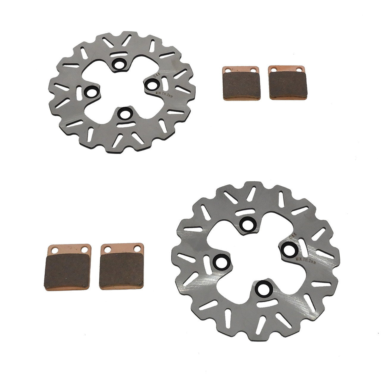 Brake Rotors & Brake Pads for Yamaha Blaster 200 YFS200 2003-2006 Front RipTide
