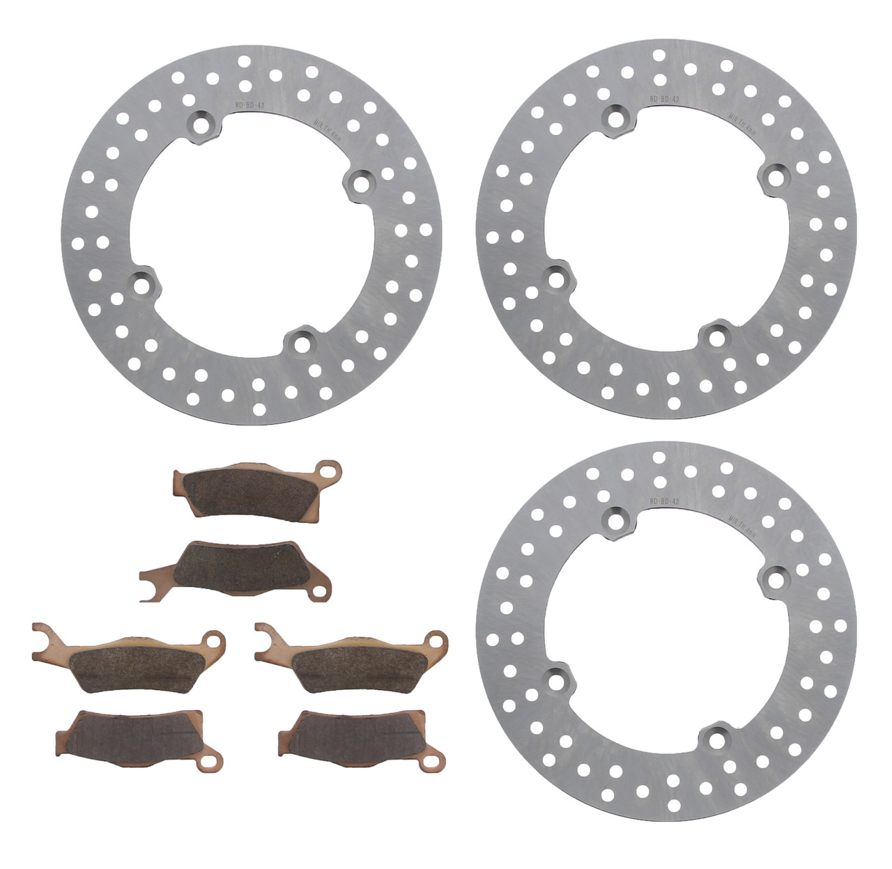 2015 Can-Am Outlander L Max 500 Front and Rear Brake Rotors and Brake Pads