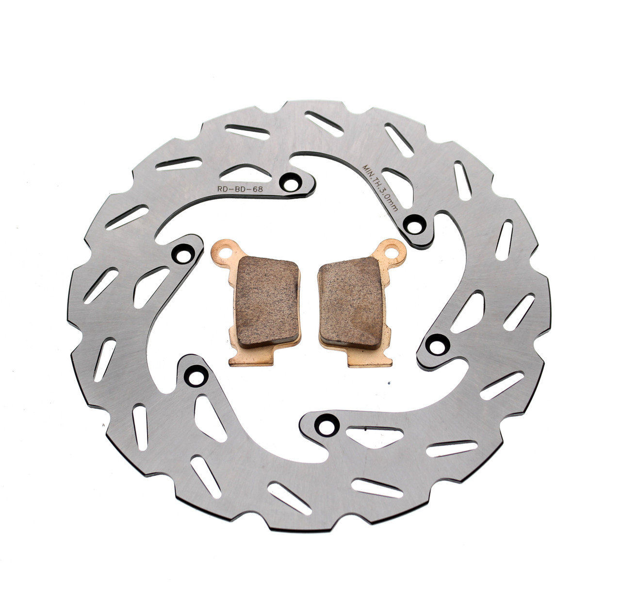 Rear RipTide Brake Rotor Discs and Brake Pads fits 2010 - 2014 KTM 450 SX