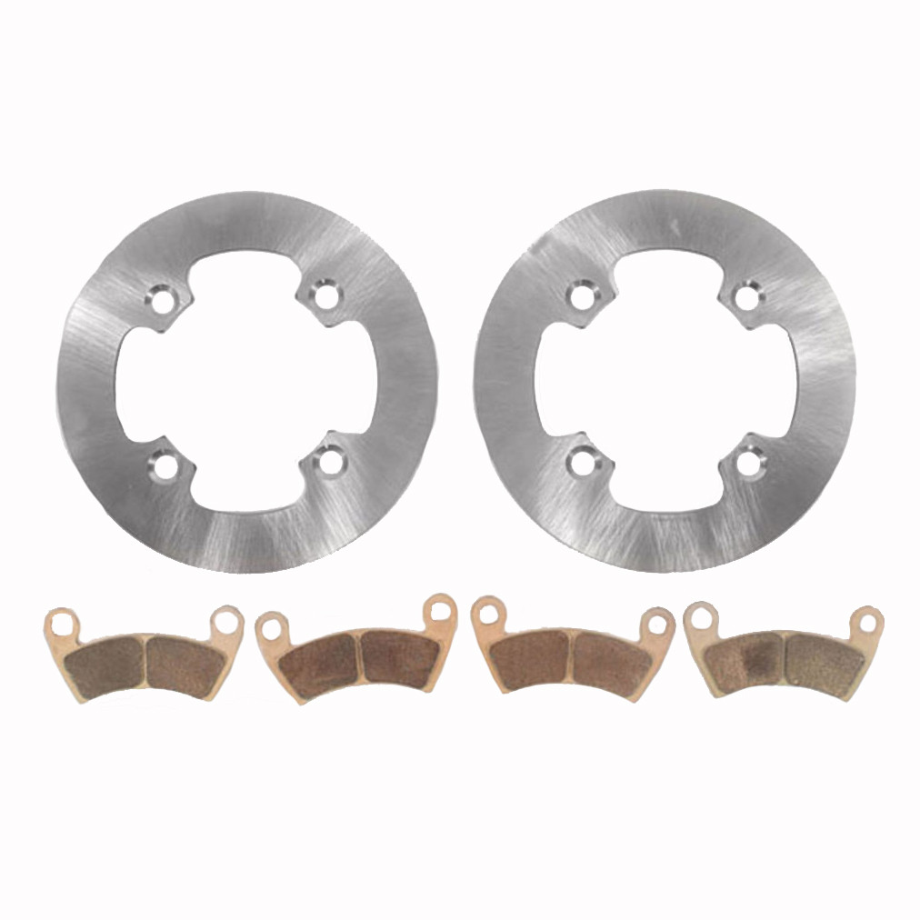 Front MudRat Rotors and MudRat Brake Pads fits 2016 Polaris Ranger Crew XP 900-6