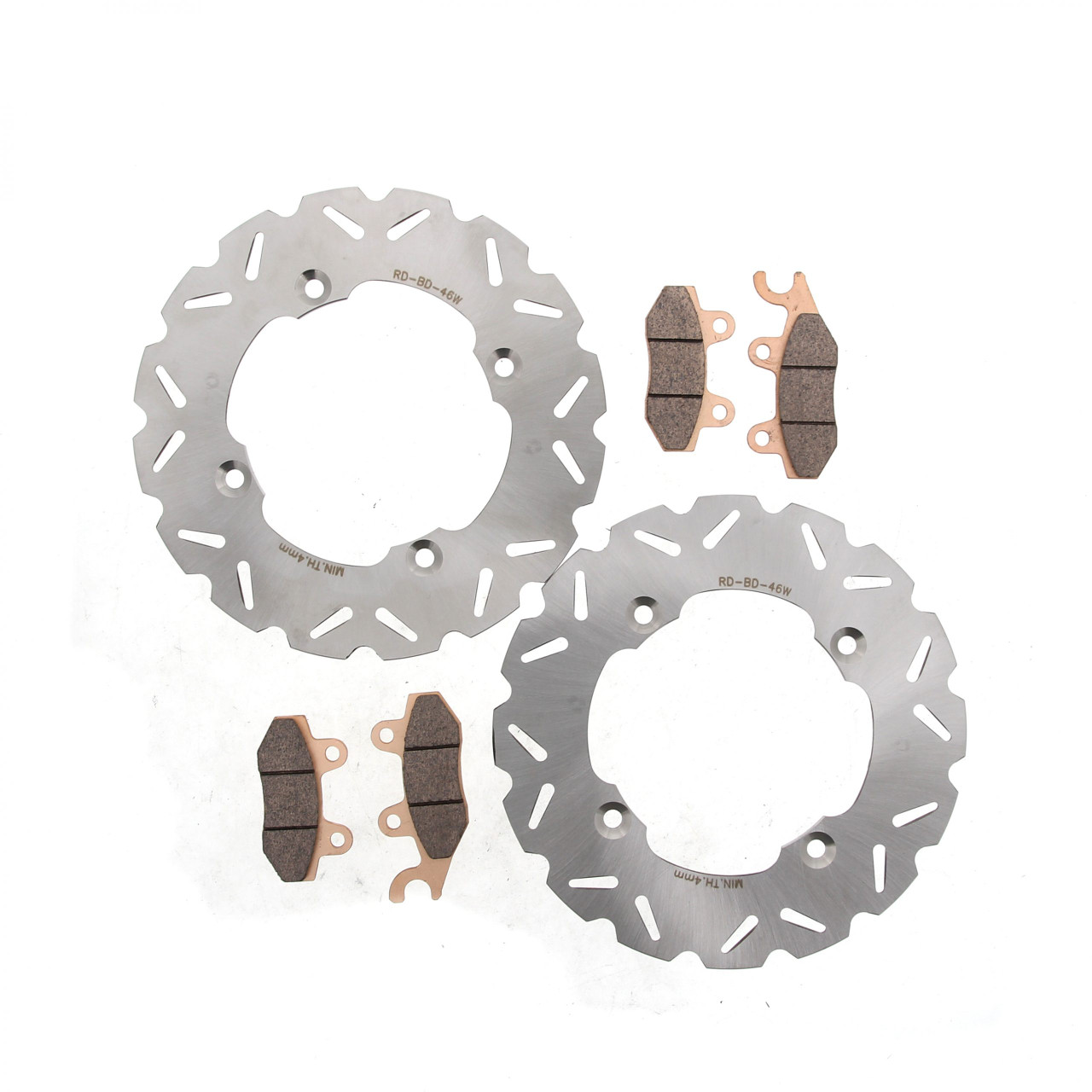 Front RipTide Brake Rotors and Brake Pads 2016 2017 Can-Am Maverick XC 1000R 4x4