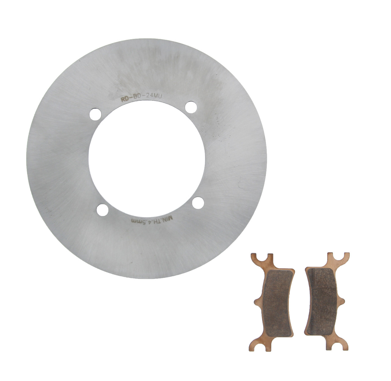 Rear MudRat Brake Rotor & Brake Pads 2009 Polaris Sportsman 800 Before 12/15/08
