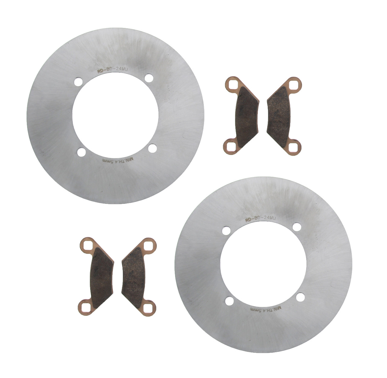 Rear MudRat Brake Rotors and Brake Pads 2015 - 2021 Polaris Sportsman X2 570