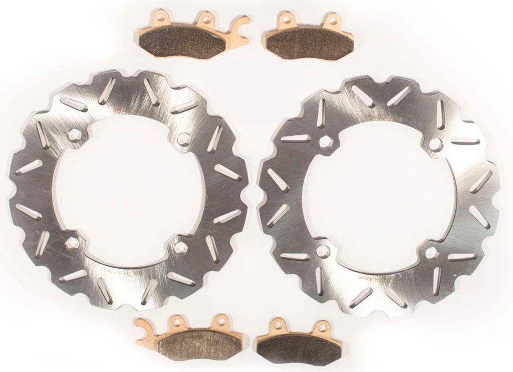 2011-2015 Can-Am Commander 1000 4x4 Front RipTide Brake Rotors & Brake Pads