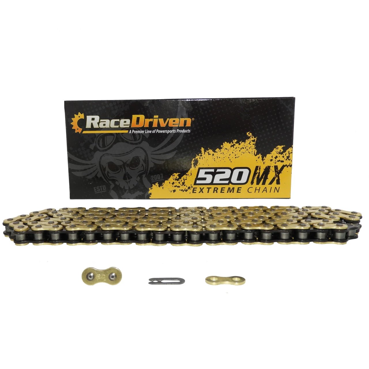 Gold MX Chain for Yamaha YFZ450 / YFZ450R / RSE 2004-2025 520-96L by Race-Driven