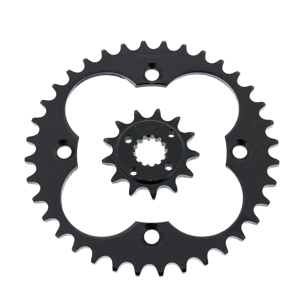 2005-2008 Honda TRX400EX 400EX 13 Tooth Front & 36 Tooth Rear Black Sprocket